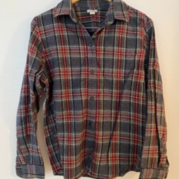 Grey LL Bean Women's Flannel size small - Picture 1 of 2